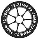  WHEELS for Rollerblades with 72-78mm -...