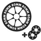  80mm wheels with ball bearings and spacers -...