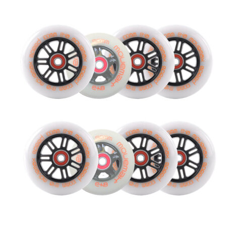Inlineskate Wheel and Bearing Kit for Rollerblade Tempest 100 "Training"
