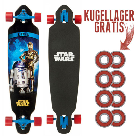 Powerslide Longboard Star Wars Droid Dropthrough inkl. GRATIS Kugellager-Set