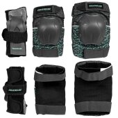 Powerslide Schützerset Inlineskate STANDARD Damen (schwarz/türkis) XL