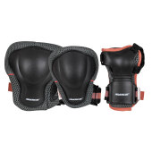 Powerslide Schützer-Set Inlineskate PRO Series Damen (schwarz/grau/pfirsich) XL