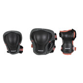 Powerslide Schützer-Set Inlineskate PRO Series Damen (schwarz/grau/pfirsich) XL