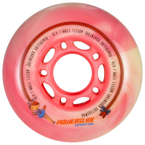 Powerslide Inliner Rolle Adventure Princess Girls 72mm/80a (4er-Pack)