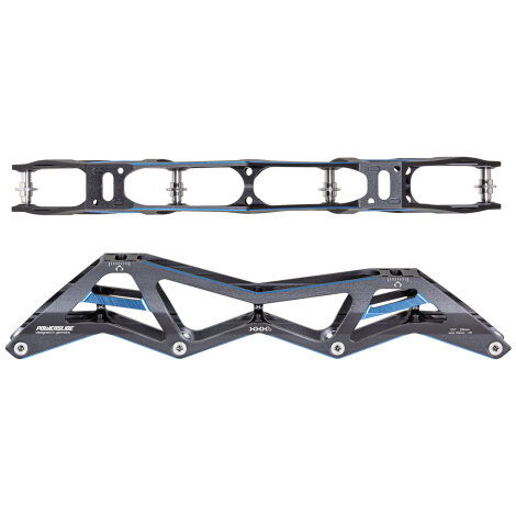 Powerslide Racing Schiene 3X4 - 4x110mm (Titanium/Blau)