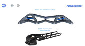 Powerslide Racing Schiene 3X4 - 4x110mm (Titanium/Blau)