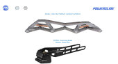 Powerslide Racing Schiene 3X4 - 3x110/1x100mm - 12.8 (Titanium/Pink)