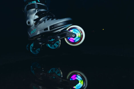 4x Powerslide Fothon LED Wheels 76mm 82A Inlineskate Leucht Rollen 