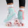 Rio Roller Roller Skates Script teal/coral
