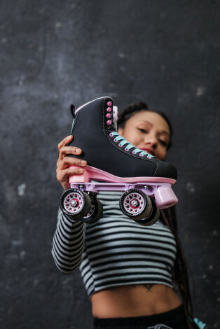 Chaya Melrose Black Pink Quad Skates Rollerskates Rollschuhe by Powerslide NEU 