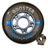 Rollerblade Inline Skate wheel set 76mm/80A incl. SG5 bearings, 6mm S