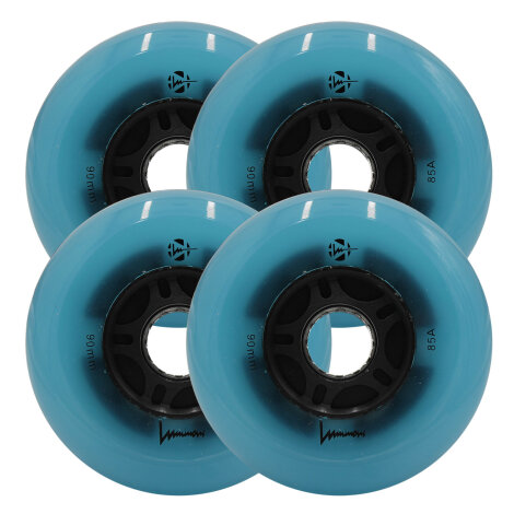 skonhed 8 Piece Roller Skate Wheels Luminous Light Up,with Bearings,Suitable for 32mm X 58mm Double Row Skates and Skateboards 