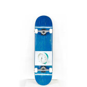 Trap Mini Retro Clock Skateboard Complete 7.5" blue