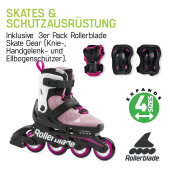 Rollerblade Kids Adjustable Skates Microblade Combo...