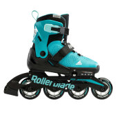Rollerblade Adjustable Kids Skates Microblade Aqua/White