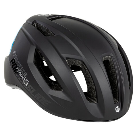 Powerslide Skatehelm Tornado (Schwarz/hellblau) 58-62cm