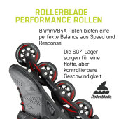 Rollerblade Inlineskates Macroblade 84 (Dunkelgrau/Rot)