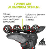 Rollerblade Inlineskates Macroblade 84 (Dunkelgrau/Rot)