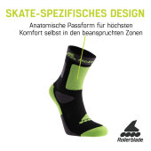 Rollerblade Skating Socks Kids (Black/Green)