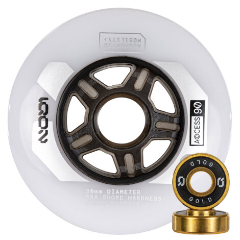 Iqon Access Rollen Combo Natural 90mm (4er-Pack)