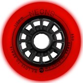 Powerslide Neons LED wheels 110/85A Red 3-pack