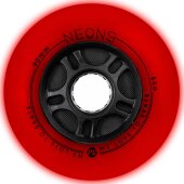 Powerslide Neons LED wheels 90/85A Red 4-pack