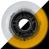 Powerslide Neons LED wheels 80/85A Orange 4-pack