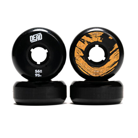 Dead Wheels Team 56mm 95a schwarz - Color Retrogade - Aggressiv Skating Rollen