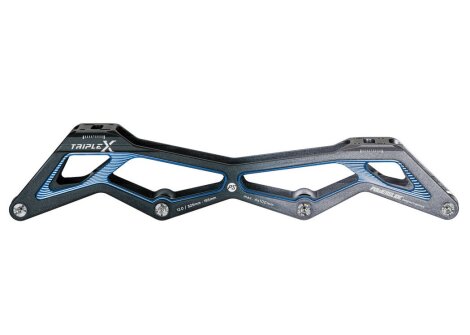 Powerslide Speedskate Schiene Triple X5 12,0" 4x100 (Schwarz/Blau)