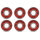 Set of 6  bearings for LED-wheels
