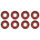 Set of 8 bearings for LED-wheels