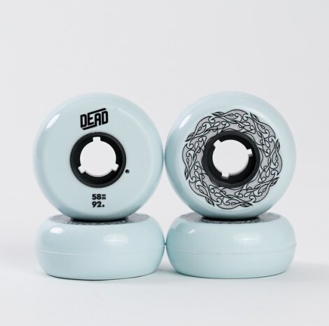 Dead Wheels Limited Edition 58mm 92a Powder Blue White - Aggressiv Skating wheel (pack of 4)