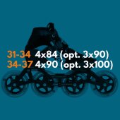 Powerslide Speedskates Kids Triple X Evo (dunkel grau) 34-37