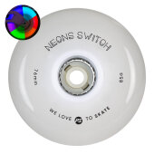 Powerslide Leuchtrollen Neons Switch LED 76mm (4er-Pack)