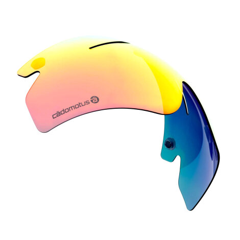 Visier für Omega & Sigma-II Aero Helm | SKY2.0 Inferno | Hellgraue Linse + schwarz rote REVO® Beschichtung