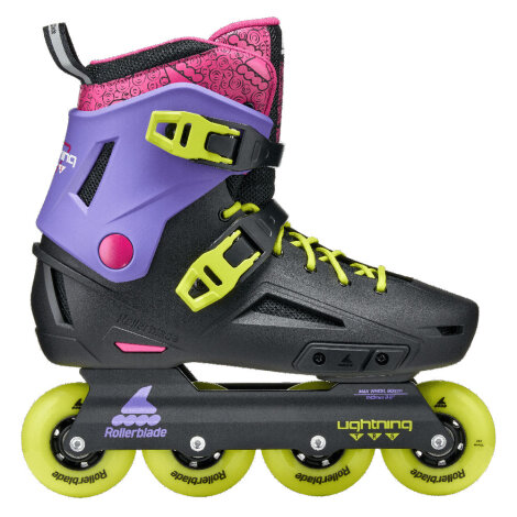 Rollerblade freeskate Lightning TRS 80 (Black/Purple/Pink/Lime)