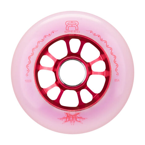 FR Inline Skate Aluminium 100mm DUAL Rolle - rot